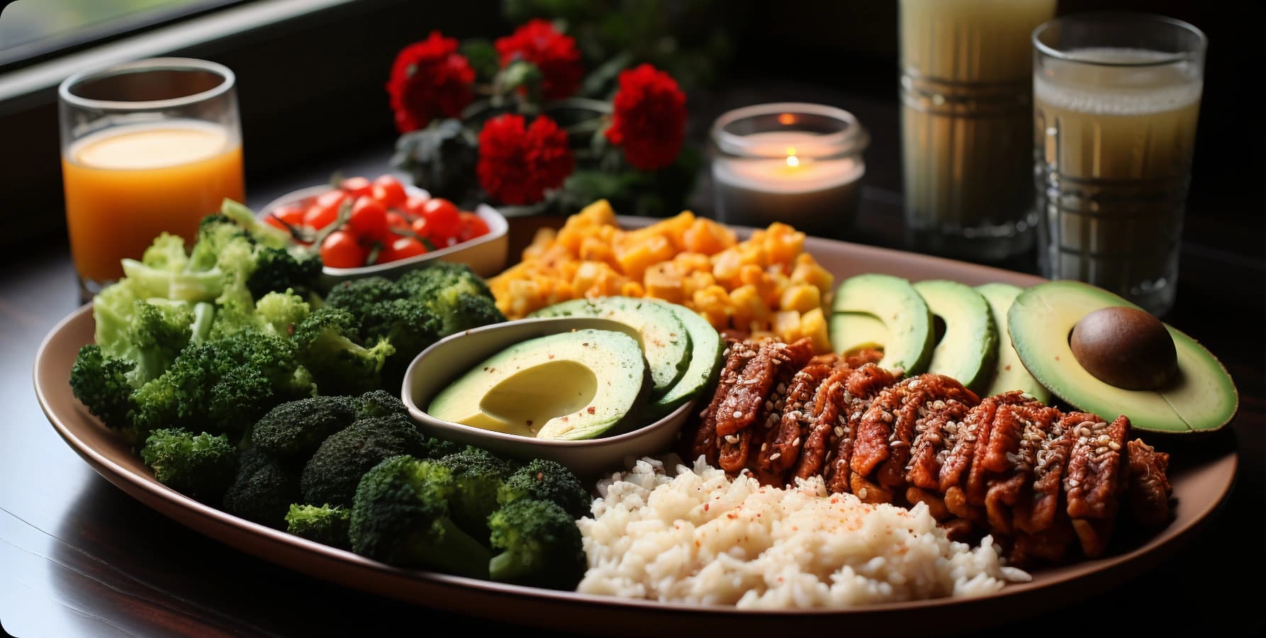 Healthy meal platter